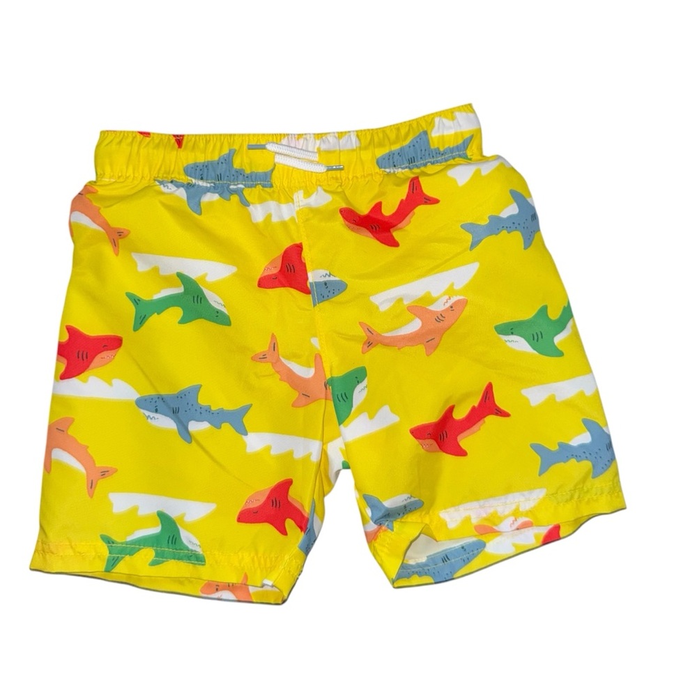 Old Navy Yellow Shark Print Swim Shorts